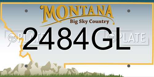 2484GL Montana License Plate