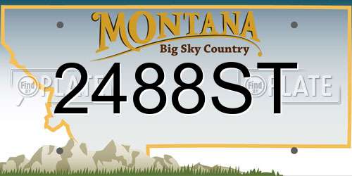 2488ST Montana License Plate