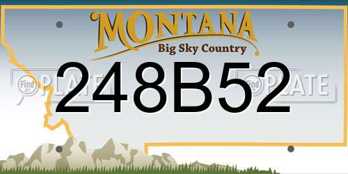 248B52 Montana License Plate