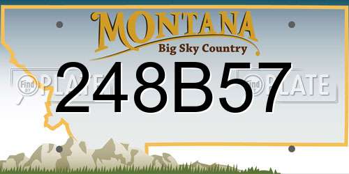 248B57 Montana License Plate