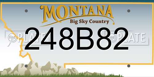 248B82 Montana License Plate