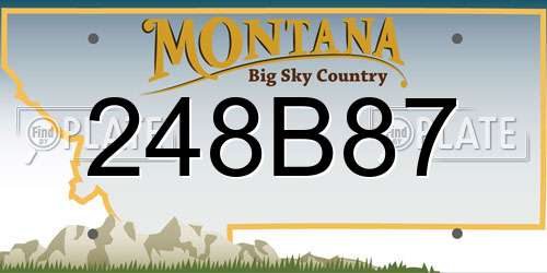 248B87 Montana License Plate