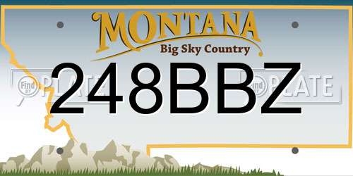 248BBZ Montana License Plate