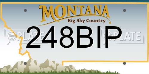 248BIP Montana License Plate