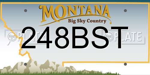 248BST Montana License Plate