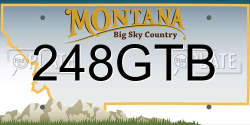 248GTB Montana License Plate