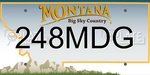 248MDG Montana License Plate