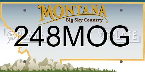 248MOG Montana License Plate