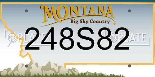248S82 Montana License Plate