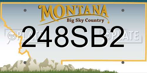 248SB2 Montana License Plate