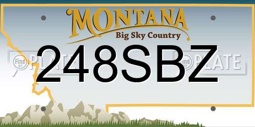 248SBZ Montana License Plate
