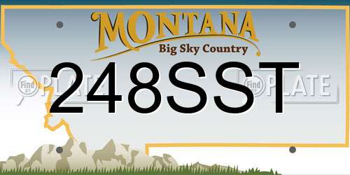 248SST Montana License Plate