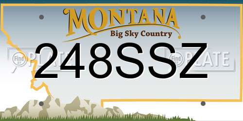 248SSZ Montana License Plate