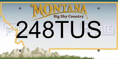 248TUS Montana License Plate
