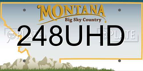 248UHD Montana License Plate