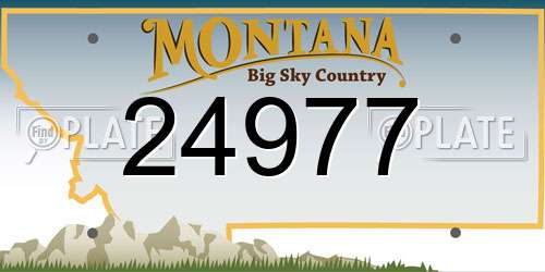24977 Montana License Plate