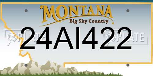 24AI422 Montana License Plate