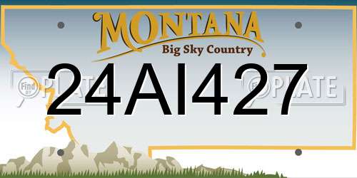 24AI427 Montana License Plate