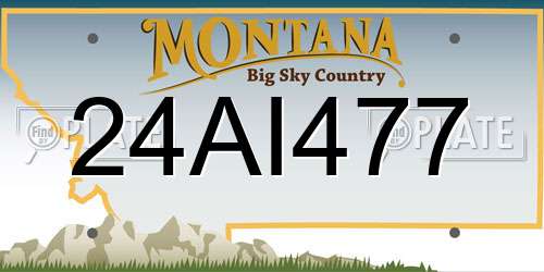 24AI477 Montana License Plate