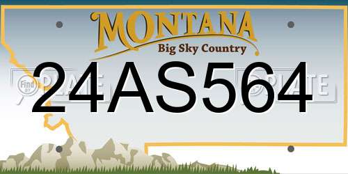 24AS564 Montana License Plate