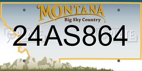 24AS864 Montana License Plate