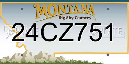 24CZ751 Montana License Plate