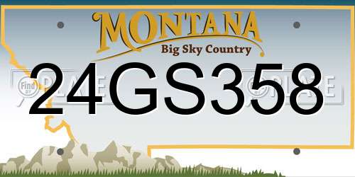 24GS358 Montana License Plate
