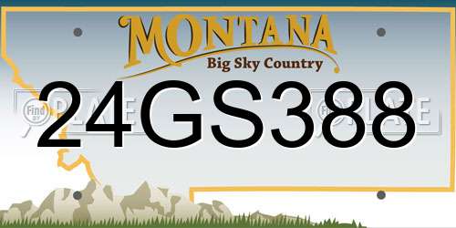 24GS388 Montana License Plate