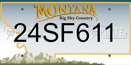 24SF611 Montana License Plate