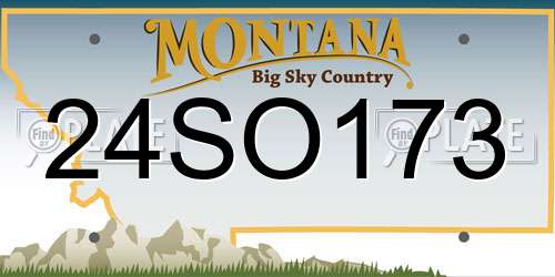 24SO173 Montana License Plate