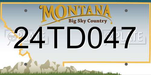 24TD047 Montana License Plate