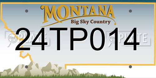 24TP014 Montana License Plate