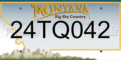 24TQ042 Montana License Plate