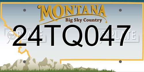 24TQ047 Montana License Plate