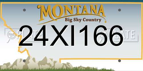 24XI166 Montana License Plate
