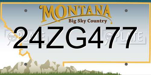 24ZG477 Montana License Plate