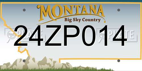 24ZP014 Montana License Plate