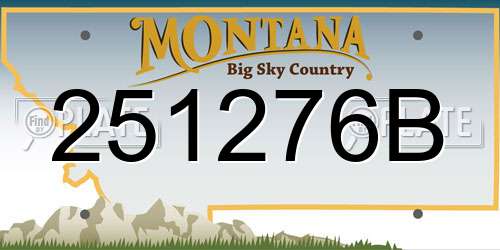 251276B Montana License Plate