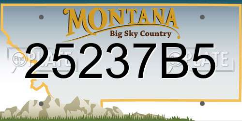 25237B5 Montana License Plate