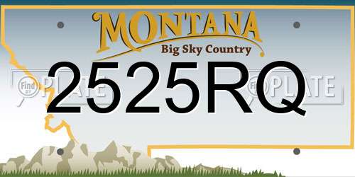 2525RQ Montana License Plate