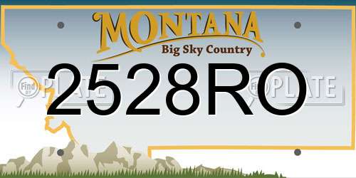 2528RO Montana License Plate