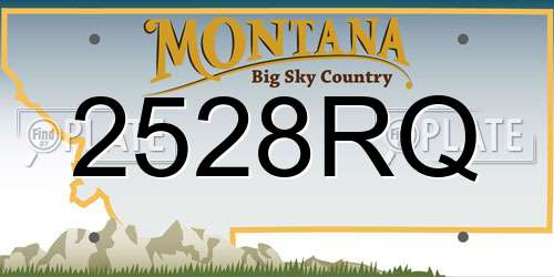 2528RQ Montana License Plate