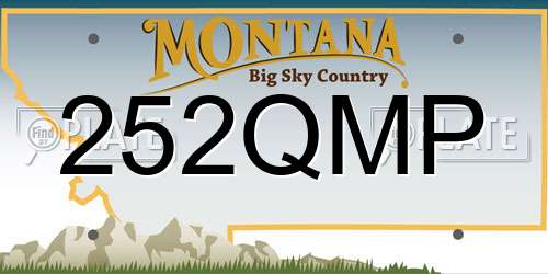 252QMP Montana License Plate