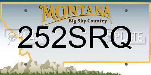 252SRQ Montana License Plate