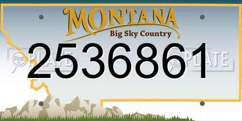 2536861 Montana License Plate