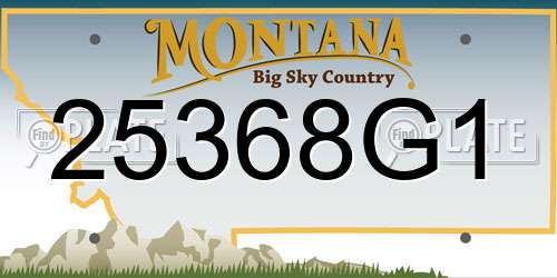 25368G1 Montana License Plate