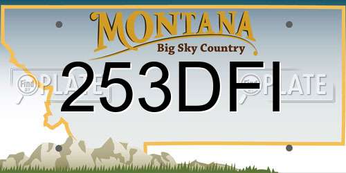 253DFI Montana License Plate