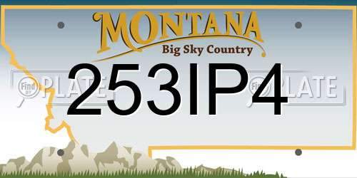 253IP4 Montana License Plate