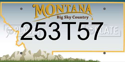 253T57 Montana License Plate
