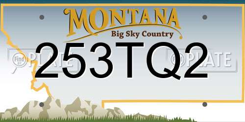 253TQ2 Montana License Plate